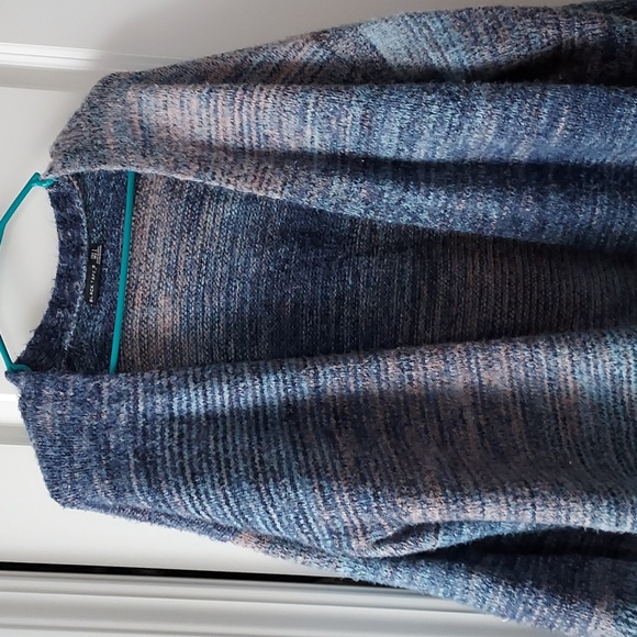 Black Tape long sleeve cardigan small blue brown - Picture 2 of 9